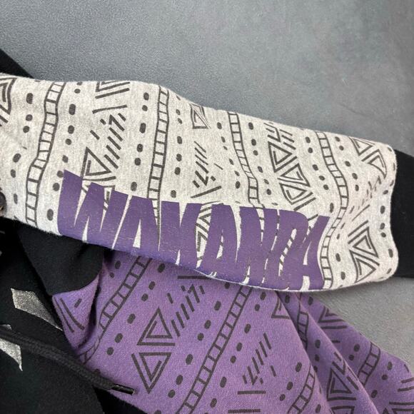 Marvel Black Panther Wakanda Forever Hoodie Colorblock Tribal XL Comics Super - Picture 5 of 16